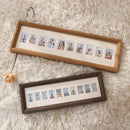 Baby Registration Photo Set-Up Solid Wood Photo Frame Infant Anniversary Frame, Inner frame size: 1 Inch 10 Sheets(Wood Color)