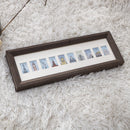Baby Registration Photo Set-Up Solid Wood Photo Frame Infant Anniversary Frame, Inner frame size: 2 Inch 10 Sheets(Vintage Brown)