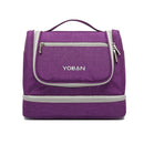 YOBAN Y-1551L Travel Cosmetic Bag Large-Capacity Outdoor Storage Bag Hook Portable Anti-Mold Dry And Wet Separation Wash Bag(Purple)