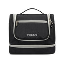 YOBAN Y-1551L Travel Cosmetic Bag Large-Capacity Outdoor Storage Bag Hook Portable Anti-Mold Dry And Wet Separation Wash Bag(Black)