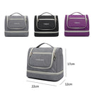 YOBAN Y-1551L Travel Cosmetic Bag Large-Capacity Outdoor Storage Bag Hook Portable Anti-Mold Dry And Wet Separation Wash Bag(Grey)