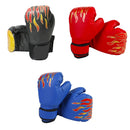 1 Pair Children Boxing Gloves Fitness Fighting Boxing Gloves, Size: Children Small Flame(Black)