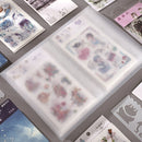 5R7 Inch PP Frosted Sticker Seal Storage Book Hand Account Sticker Organize Photo Album