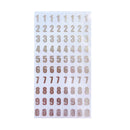 10 Sets Hand Account Alphanumeric Sticker Diary Plan DIY Sticker Set(Bronze Number)