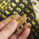 10 Sets Hand Account Alphanumeric Sticker Diary Plan DIY Sticker Set(Hot Silver Number)