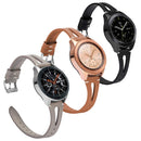 20mm Open Leather Watch Band For Samsung Galaxy Smart Watches(Brown)