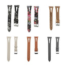 20mm Open Leather Watch Band For Samsung Galaxy Smart Watches(Brown)