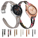 20mm Open Leather Watch Band For Samsung Galaxy Smart Watches(Brown)