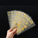 10 Sets XCTJTZ Colorful PET Hot Stamping Sticker Retro Postmark English Blessing Hand Account Decoration Sticker, Style Random Delivery