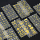 10 Sets XCTJTZ Colorful PET Hot Stamping Sticker Retro Postmark English Blessing Hand Account Decoration Sticker, Style Random Delivery