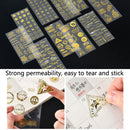 10 Sets XCTJTZ Colorful PET Hot Stamping Sticker Retro Postmark English Blessing Hand Account Decoration Sticker, Style Random Delivery