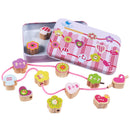 Wooden Toys Baby DIY Toy Cartoon Fruit Animal Stringing Threading Wooden Beads Toy(Girl)