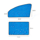 4 PCS R-2938 Single-Layer Sun Protection Magnetic Car Curtain Vehicle Water Drop Sunshade(Blue Rear)