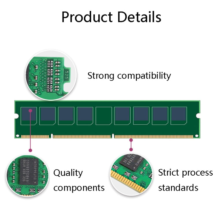 JingHai DDR3 1333MHz Desktop Memory, Memory Capacity: 2GB