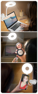 YAGE T102 2W 18LEDs Touch Switch 3-Level Dimming Clip Desk Lamp Eye Protection LED Light
