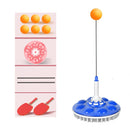 Household Suction Cup Self-Training Elastic Flexible Shaft Children Parent-Child Training Table Tennis Trainer, Style: 2 Poles 6 Balls (Blue)