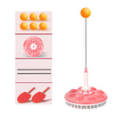 Household Suction Cup Self-Training Elastic Flexible Shaft Children Parent-Child Training Table Tennis Trainer, Style: 2 Poles 6 Balls (Pink)