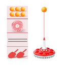 Household Suction Cup Self-Training Elastic Flexible Shaft Children Parent-Child Training Table Tennis Trainer, Style: 2 Poles 6 Balls (Red)