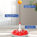Household Suction Cup Self-Training Elastic Flexible Shaft Children Parent-Child Training Table Tennis Trainer, Style: 2 Poles 6 Balls (Red)