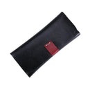 K064 Multifunctional Vegetable Tanned Leather Glasses Storage Box(Black)