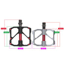 1 Pair PROMEND Mountain Bike Road Bike Bicycle Aluminum Pedals(PD-M86 Black)