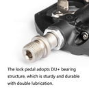 PROMEND 1 Pair PD-F91 Mountain Bike Aluminum Alloy Bearing Single-Sided Self-Locking Pedal With Cleat, Size: L(Black)