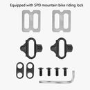 PROMEND 1 Pair PD-F91 Mountain Bike Aluminum Alloy Bearing Single-Sided Self-Locking Pedal With Cleat, Size: L(Black)