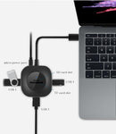 H25-2.0 3 x USB Port + TF/SD Card Reader Computer Notebook High-Speed Hub Splitter