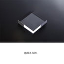 2 PCS Square 8x8x1.5cm Transparent Acrylic Geometric Photo Props Photography Background Plate Ornaments