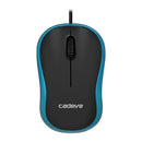 3 PCS Cadeve M220 3 Keys USB Wired Fashion Portable Mouse(Black Blue)