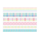 2 Packs Paper Lattice Decorative Material Tape For Handbook(Rainbow Plaid)