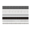 2 Packs Paper Lattice Decorative Material Tape For Handbook(Black Plaid)