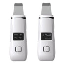 C-106 Ultrasonic Shovel Skin Machine Blackhead Dead Skin Cleaning Instrument Deep Cleaning Pore Ion Importer, Specification: LED Light Display(Beige)