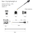 Caddx Polar Vista Kit Digital Image Transmission System for DJI FPV Goggles V2(Silver)