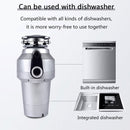 Garbage Disposal Home Kitchen Food Treatment Machine Sink Kitchen Waste Shredder, EU Plug, Style: A8 Wireless Switch(Silver)
