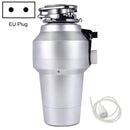 Garbage Disposal Home Kitchen Food Treatment Machine Sink Kitchen Waste Shredder, EU Plug, Style: A8 Air Switch(Silver)
