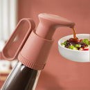 2 PCS Oyster Sauce Presser Oyster Sauce Bottle Pump Head Squeezer Household Quantitative Tomato Sauce Presser(Rice Gray)