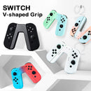 V-Shaped Fast Charging Handle Grip For Nintendo Switch JoyCon(Black )