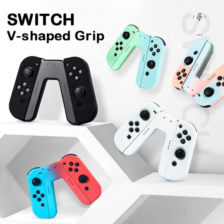 V-Shaped Fast Charging Handle Grip For Nintendo Switch JoyCon(White)
