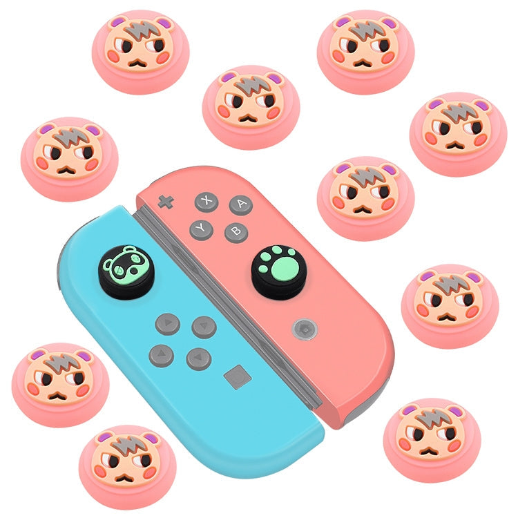 10 PCS Silicone Rocker Cap Button Cap 3D Protective Cap For Nintendo Switch/Lite Joycon(Pink)