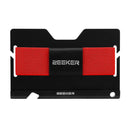 ZEEKER JK03 Aluminum Alloy Card Holder Multi-Function Elastic Band Women And Men Wallet Metal Business Card Holder(Red)