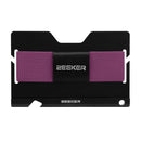 ZEEKER JK03 Aluminum Alloy Card Holder Multi-Function Elastic Band Women And Men Wallet Metal Business Card Holder(Purple)