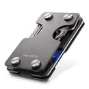 New-Bring Metal Card Holder Multifunctional EDC Wallet Can Store Keys & U Disk(Black)