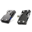 New-Bring Metal Card Holder Multifunctional EDC Wallet Can Store Keys & U Disk(Black)