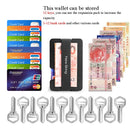 New-Bring Metal Card Holder Multifunctional EDC Wallet Can Store Keys & U Disk(Black)