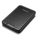 New-Bring Carbon Fiber Metal Card Holder Male Personality Card Holder Anti-Theft RFID Ultra-Thin Small Card Box(Black)