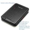 New-Bring Carbon Fiber Metal Card Holder Male Personality Card Holder Anti-Theft RFID Ultra-Thin Small Card Box(Black)