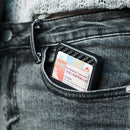 New-Bring Carbon Fiber Metal Card Holder Male Personality Card Holder Anti-Theft RFID Ultra-Thin Small Card Box(Black)