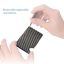 New-Bring Metal Card Holder Men Ultra-Thin Simple Wallet RFID Anti-Theft Card Holder(Black)