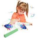 3D Painting Fluorescent Plate LED Shining Puzzle Children Graffiti Panel Handwritten Message Board(Green)